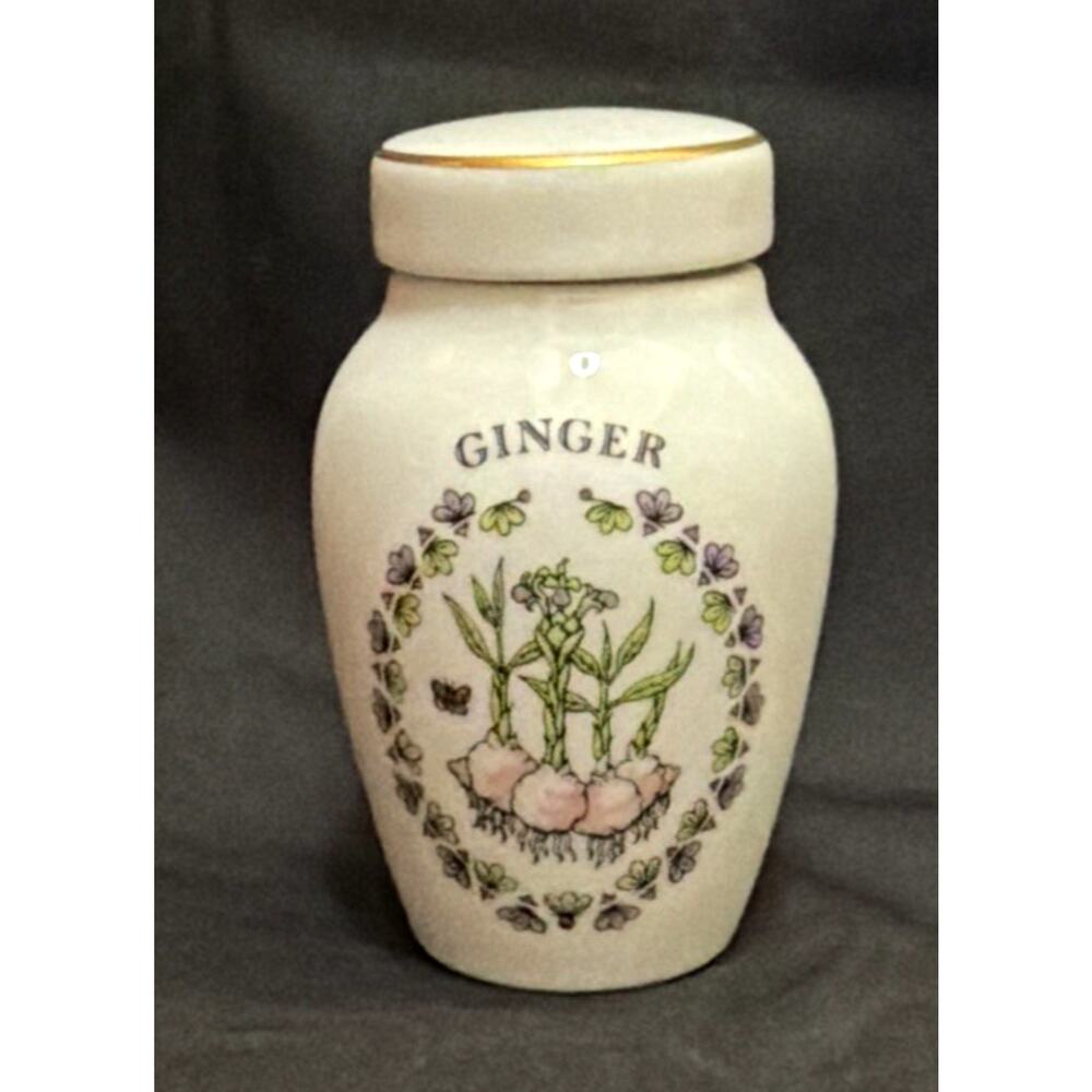 Vintage Franklin Mint Spice Jars 1985 Gloria Vanderbilt Concepts GINGER JAR